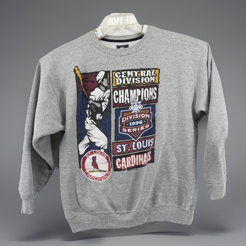 Vintage 1996 St Louis Cardinals Starter Sweatshirt XL Central Division Champions